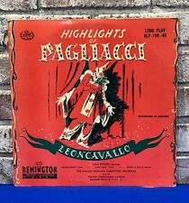 Highlights of Pagliacci Leoncavallo Long Play Musical 1951 Antique Vinyl Record picture