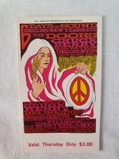 Vintage Ticket- The Doors -December 1967 -Winterland San Francisco + FREE Photo picture