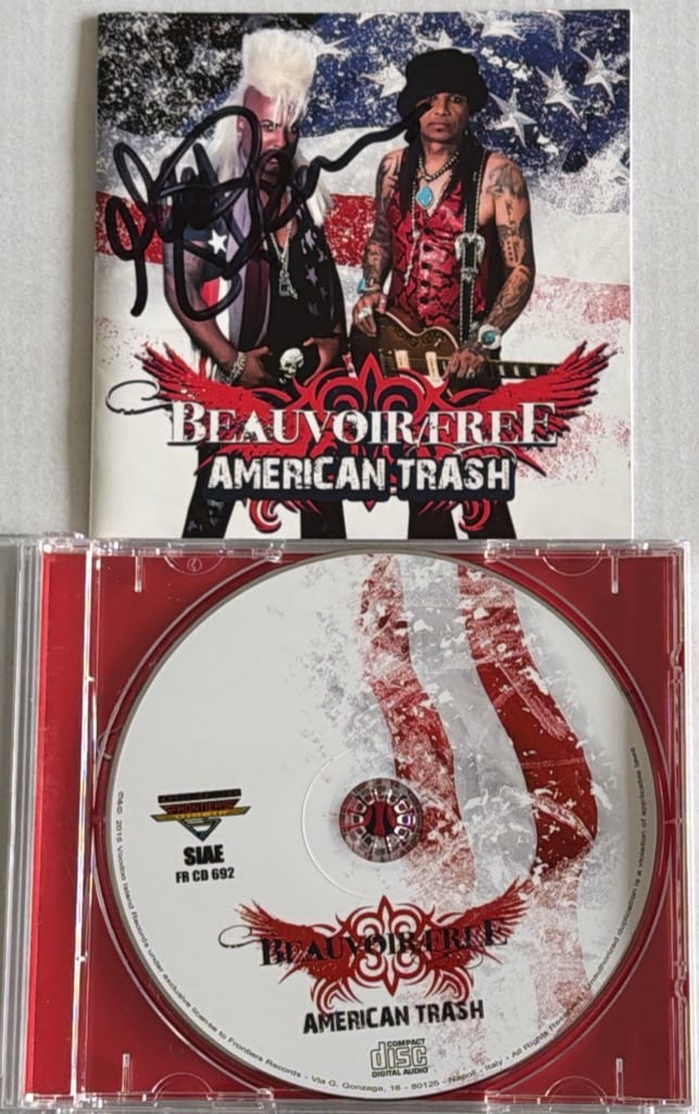 Beauvoir / Free – American Trash 2015 CD Signed by Jean Beauvoir NEVER PLAYED