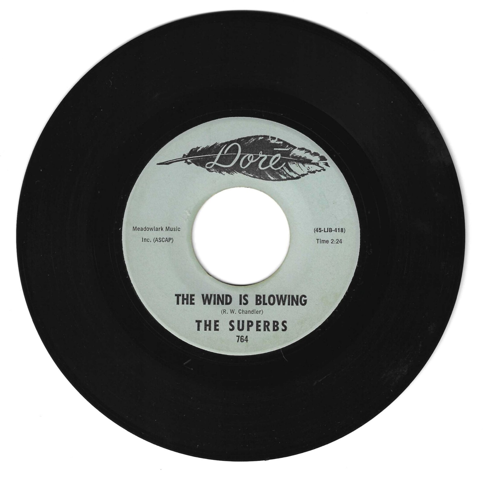 RARE NORTHERN SOUL 45 THE SUPERBS THE WIND IS BLOWING  ON DORE  VG++  ORIGINAL