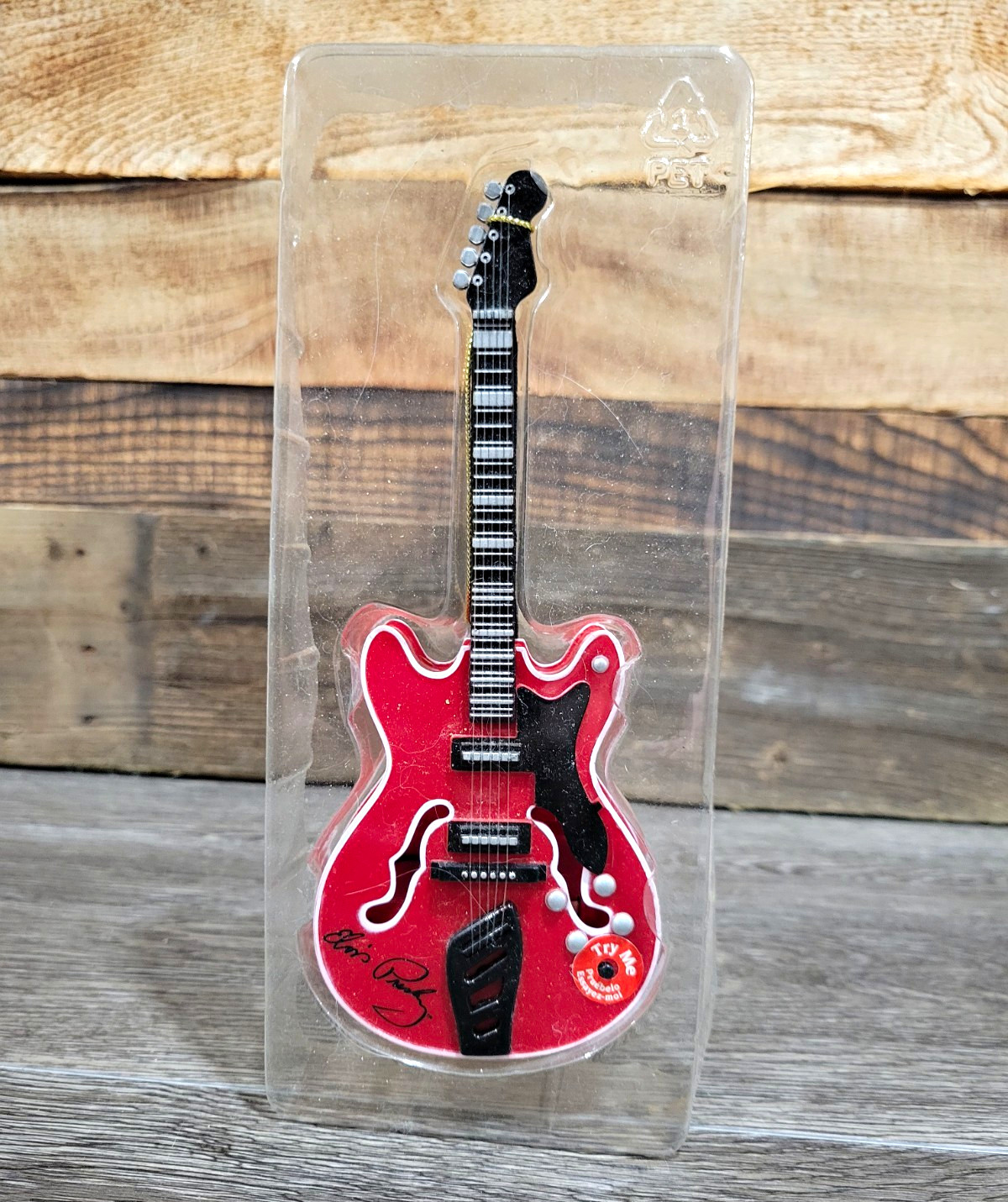 Elvis Presley Red Miniature Guitar Figurine Rock & Pop Collectible