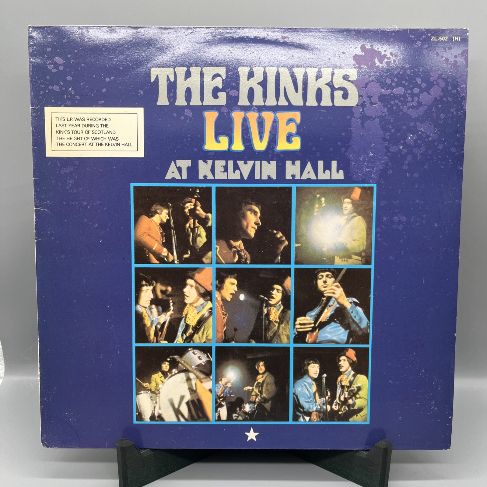 THE KINKS LIVE AT KELVIN HALL VINYL LP ZAFIRO ZL-502 SPANISH REISSUE