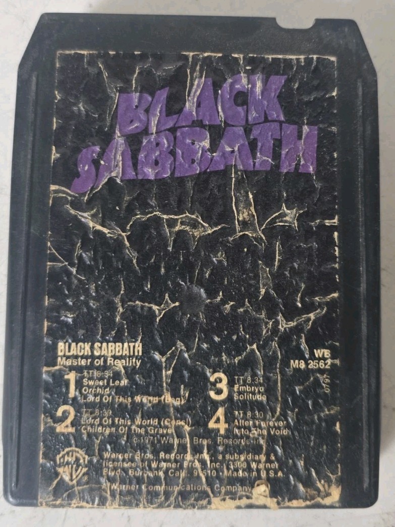 Black Sabbath Master of Reality 8-Track Tape M8 2562 Warner Bros 