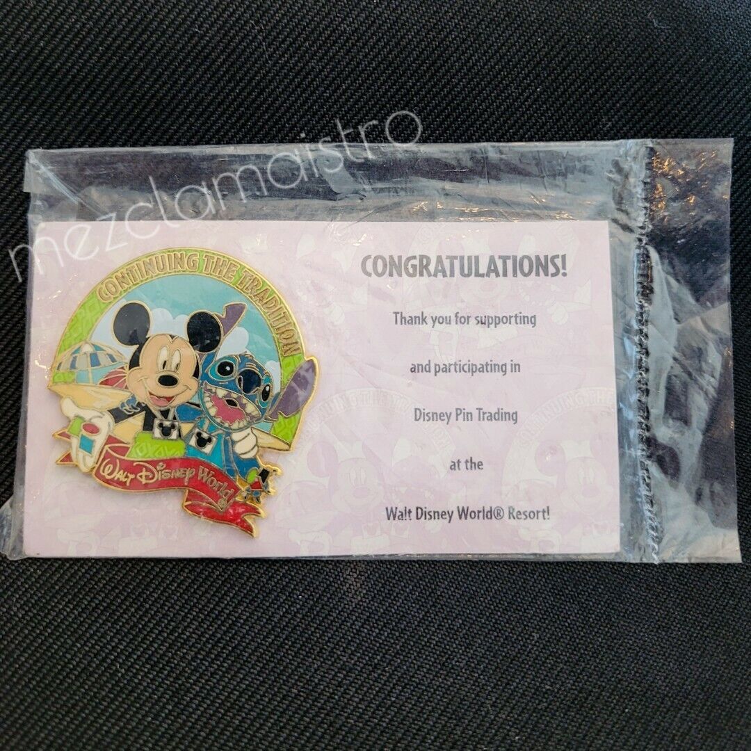 Disney WDW CONTINUING THE TRADITION 2004 MICKEY MOUSE & STITCH cast member pin