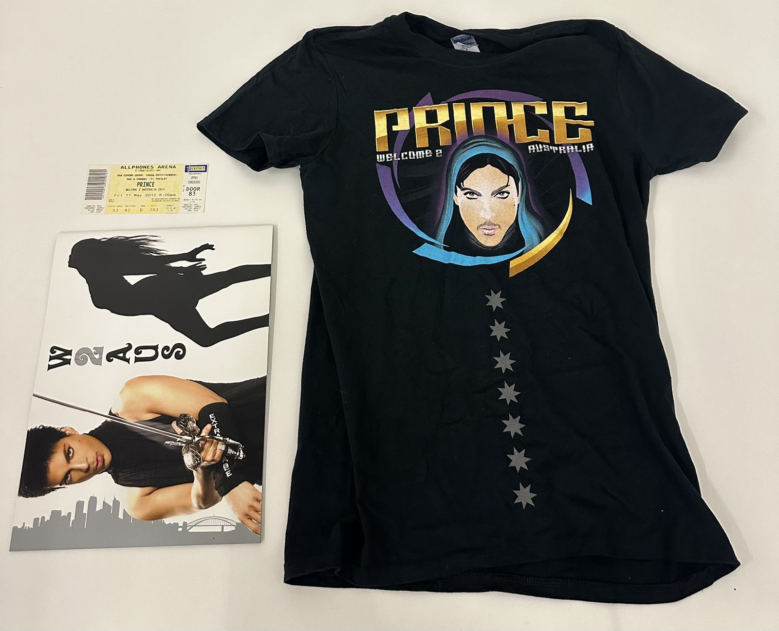 *Perfect* Prince Concert: Welcome 2 Australia 2012: Tour Book, Shirt, & Ticket