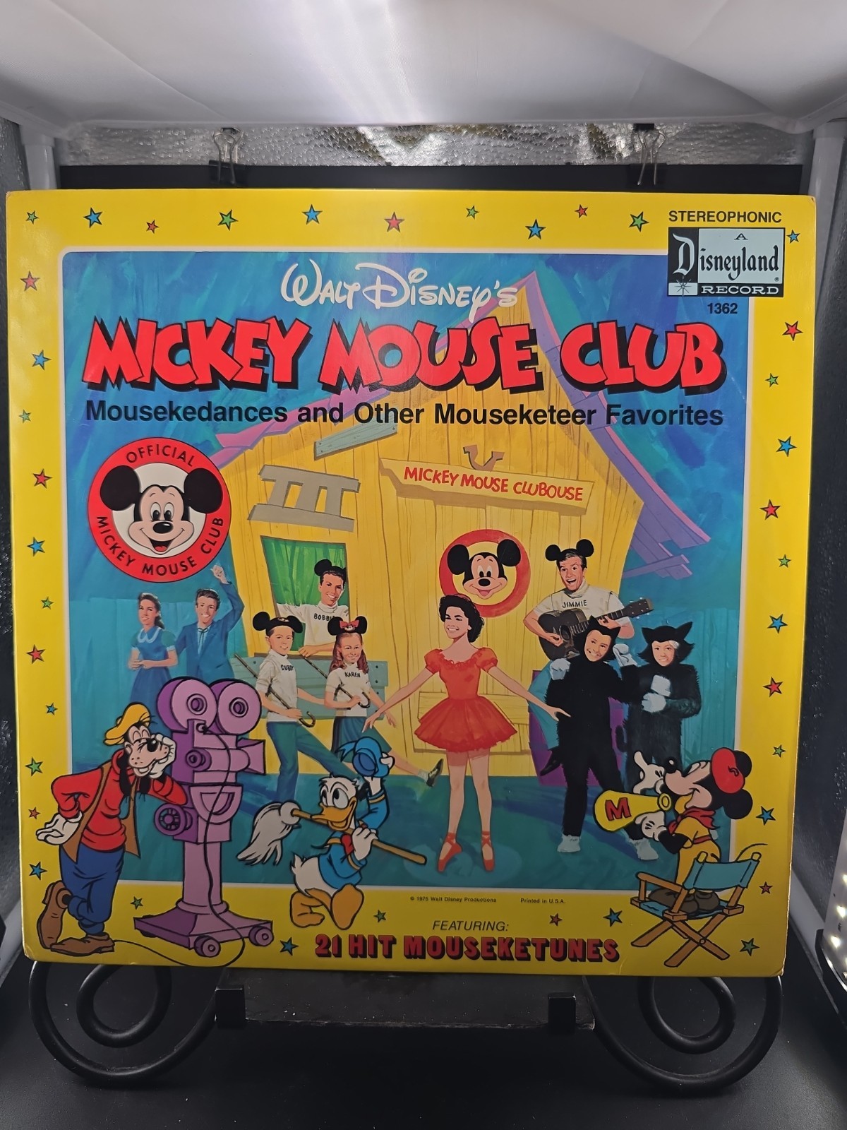 Mickey Mouse Club 1975 Disney LP Disneyland 1362 Mousketeer FIRST Press VG+/VG+