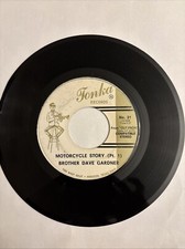 Brother Dave Gardner MOTORCYCLE STORY PT. 1&2 (POP 45) Vinyl Record picture