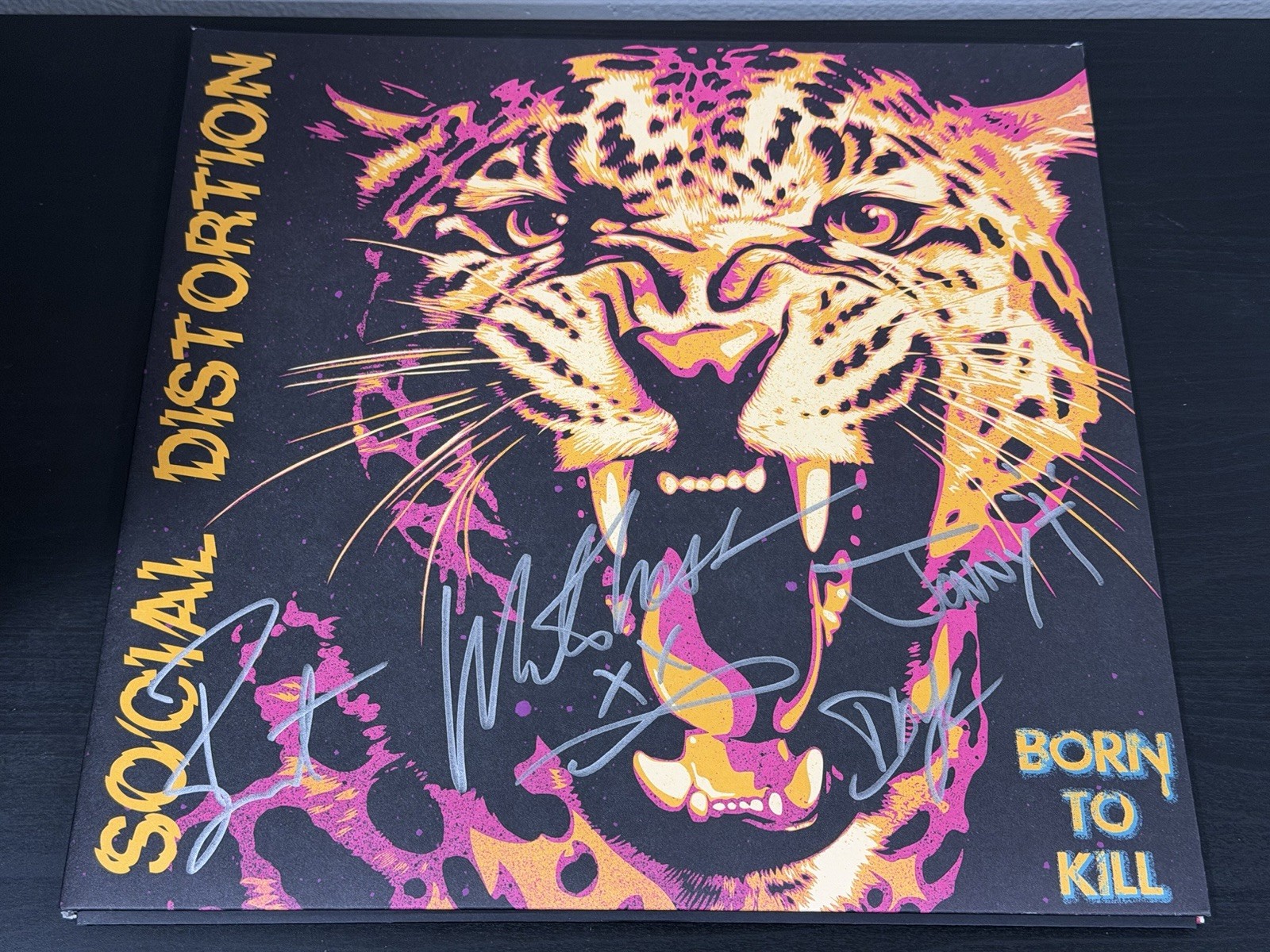 SOCIAL DISTORTION BORN TO KILL COVER SIGNED VINYL 