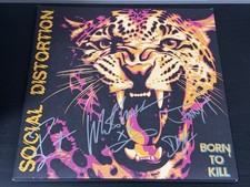 SOCIAL DISTORTION BORN TO KILL COVER SIGNED VINYL  picture