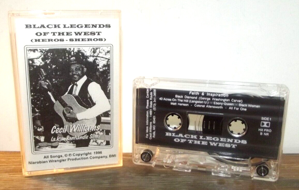 Vintage Audio Cassette Tape Cecil Williams Black Legends Of The West Heros Shero