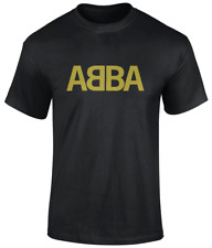 Abba Logo Black T Shirt Eurovision Waterloo Voyage S-4XL Voyage Pop Music London picture