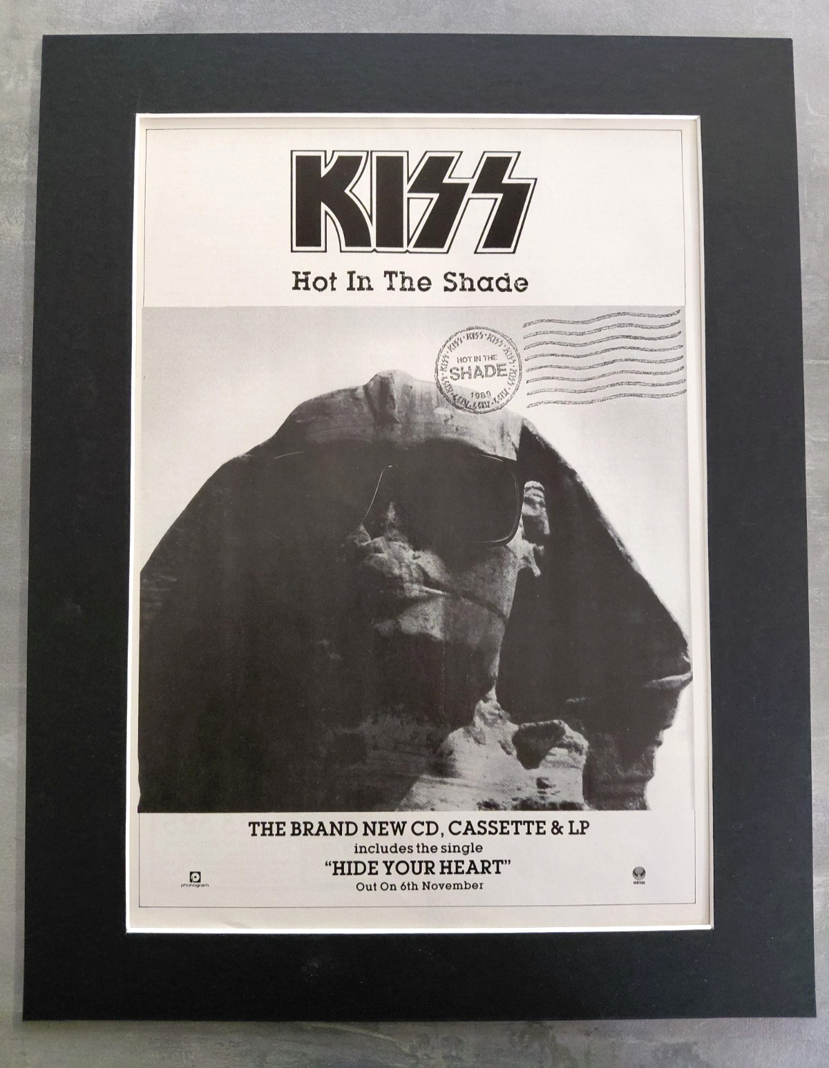 Kiss Hot In The Shade Promo Original Advert Mounted 14x11 Inches