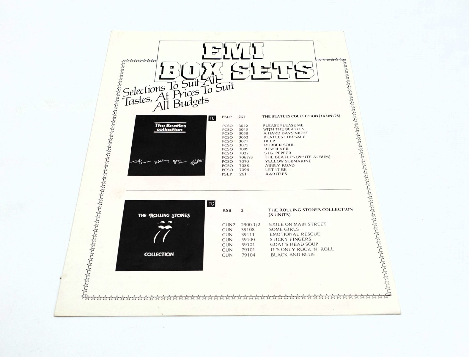 AC/DC 1 EMI Box Sets Promotional Promo Flyer from 1981 The AC/DC Vol. 1 Box Set