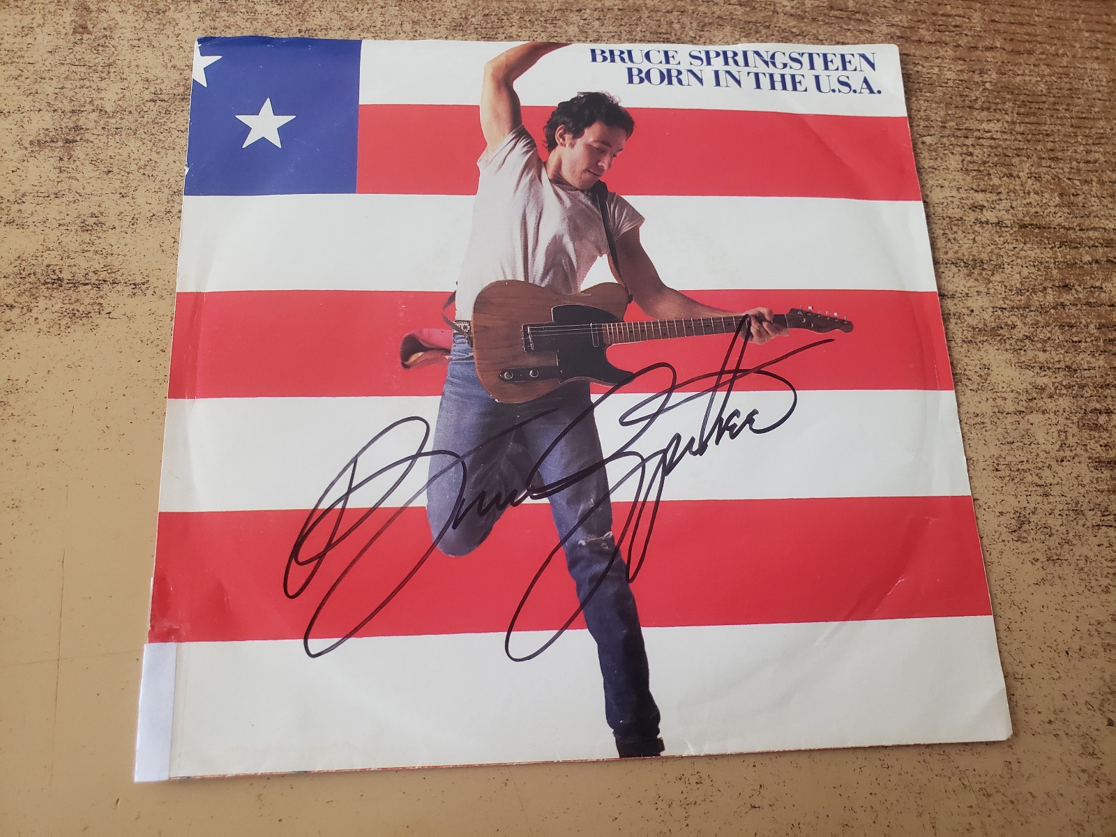autographed 1980s VG++ Bruce Springsteen – Born In The U.S.A. 45