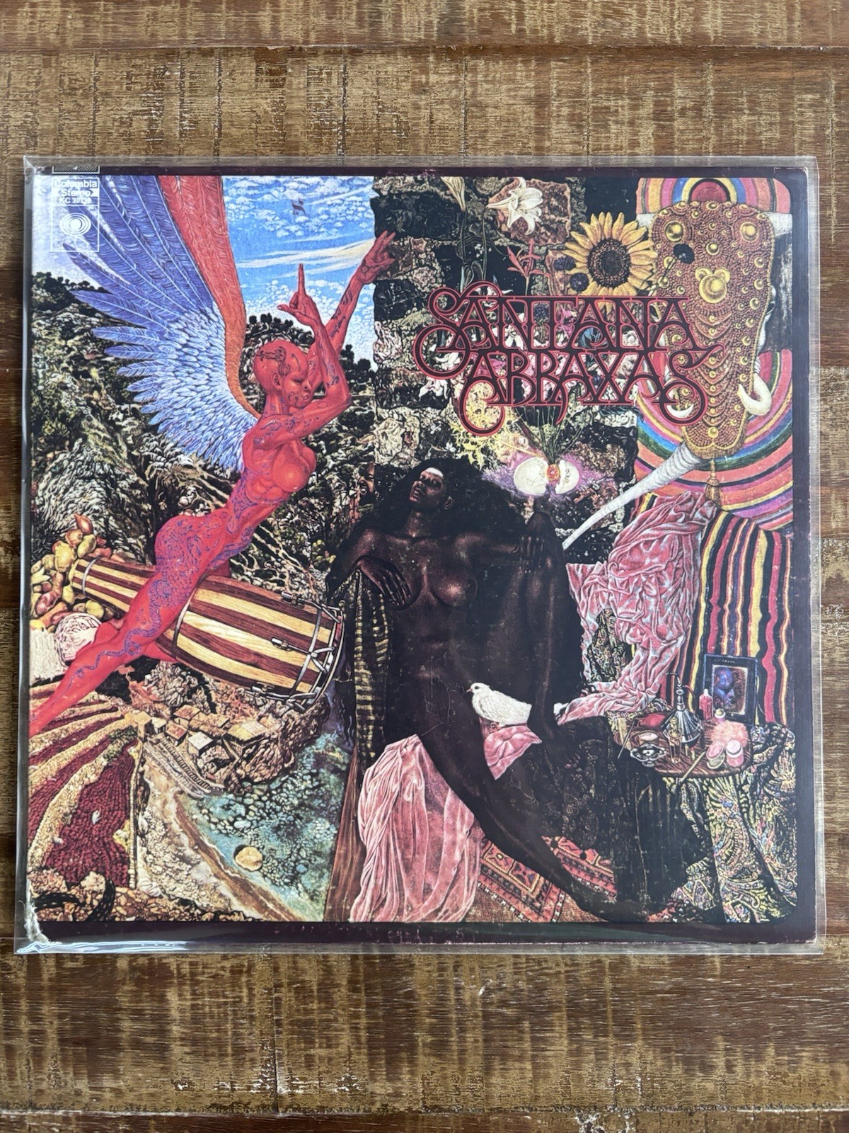 Santana Abraxas LP 1970 KC 30130 NM Vinyl VG+ Cover w Poster Mint Pitman Press