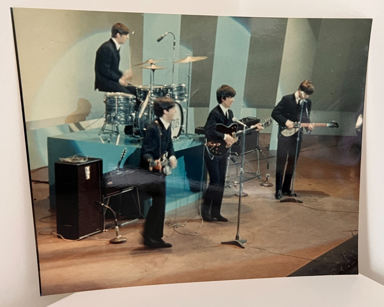 Vintage The Beatles Ed Sullivan Show Feb 9 1964 Press Photo 10x8 PA Stamps COA