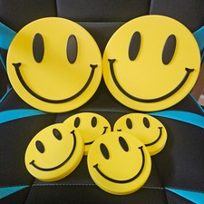 3D Printed Smiley Face Rave Culture Wall Art Ornament 100mm 200mm 400mm picture