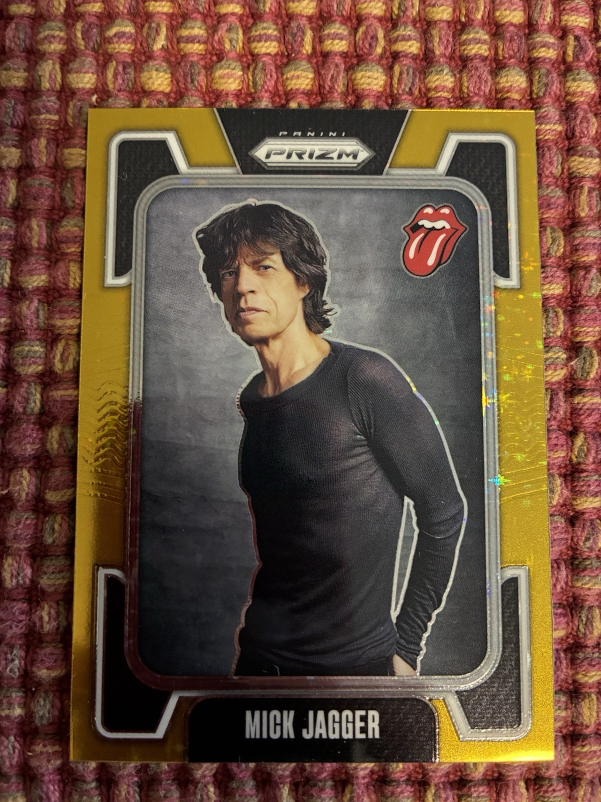 Mick Jagger 2025 Panini Prizm Rolling Stones Gold Prizm Card 10/10