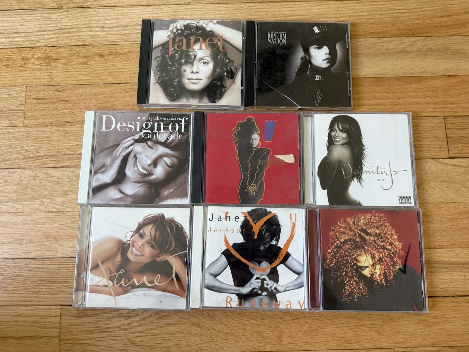 Janet Jackson 8 CD Lot: Control, Runaway, Damita Jo, Rhythm Nation, Etc.