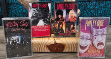 VINTAGE MOTLEY CRUE CASSETTE LOT OF 4 SHOUT GIRLS THEATRE PAIN 80s HAIR METAL picture