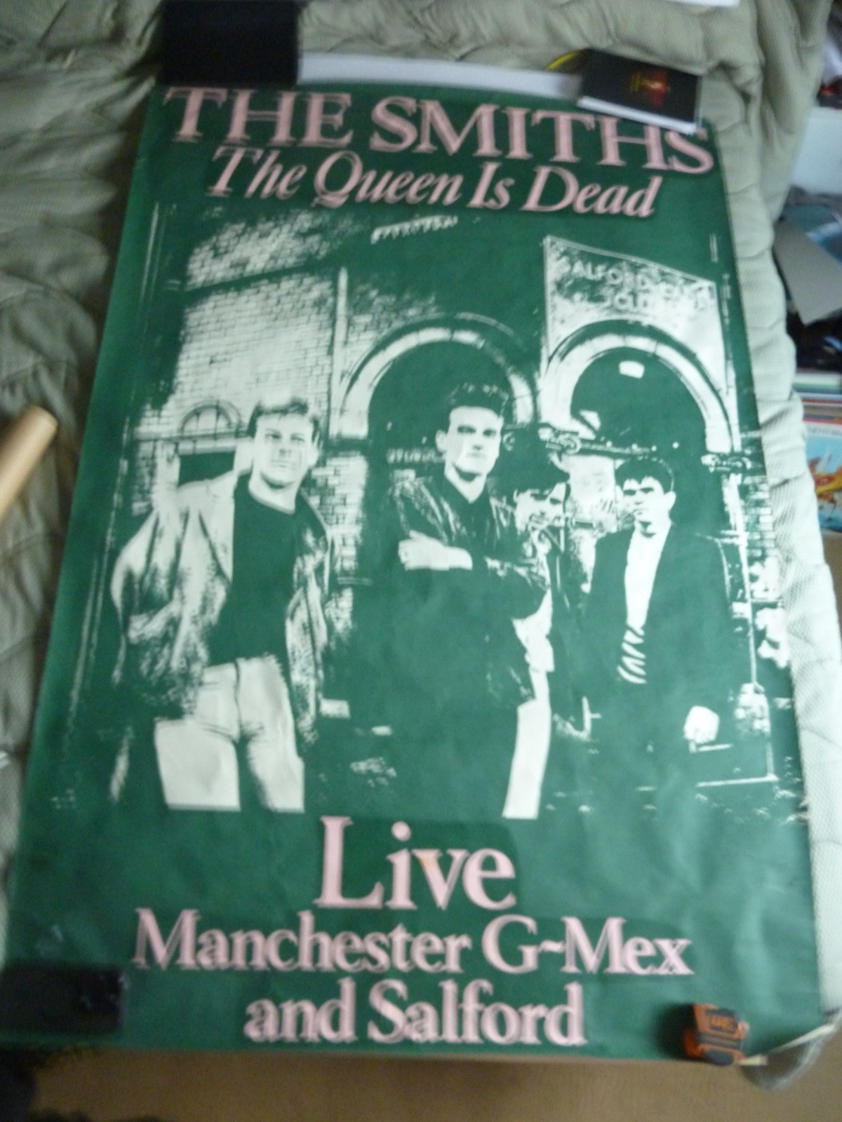 THE SMITHS RARE VINTAGE GIG POSTER G-MEX FOR QUEEN IS DEAD TOUR ORIGINAL POSTER