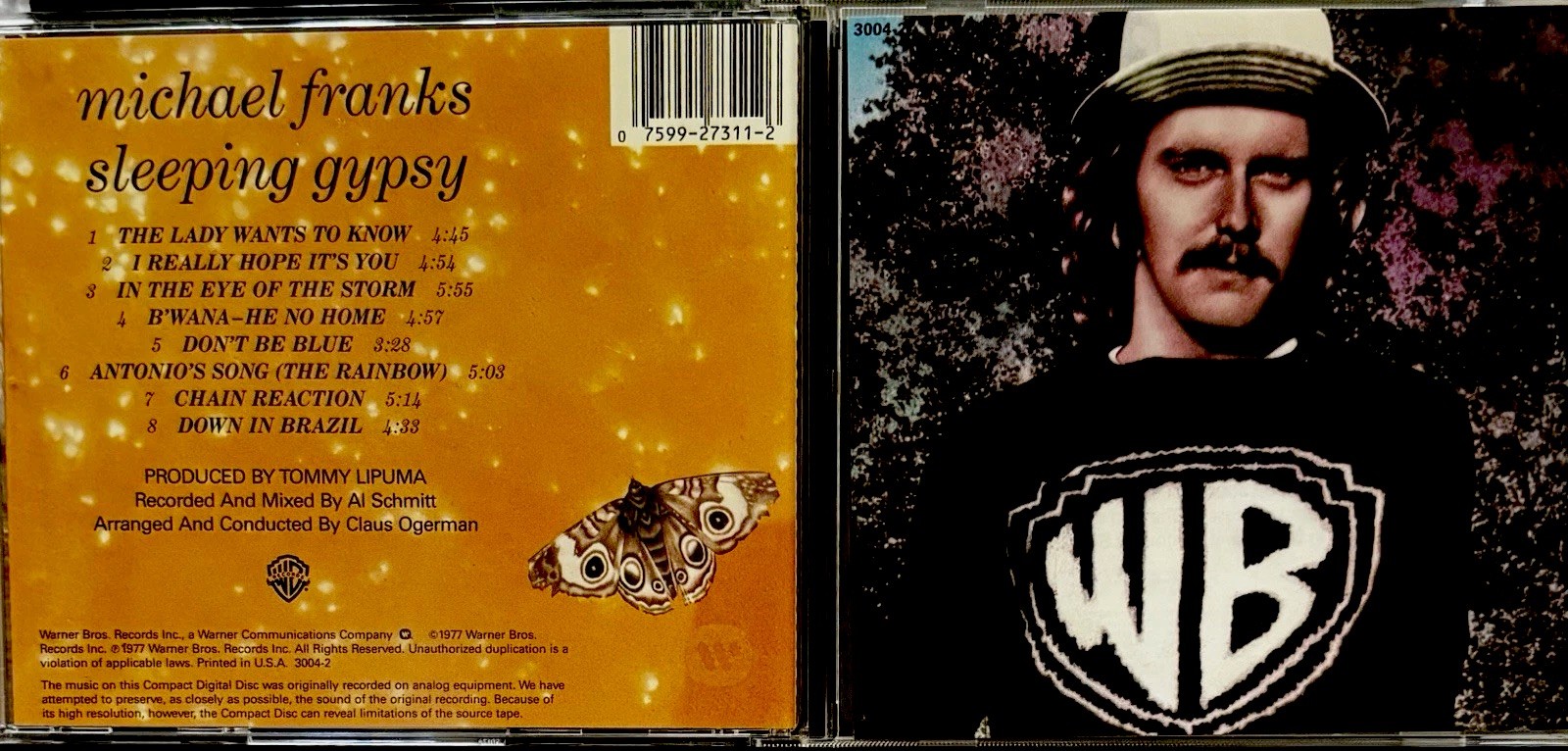 Michael Franks Sleeping Gypsy (1977) CD￼Warner Bros 3004-2