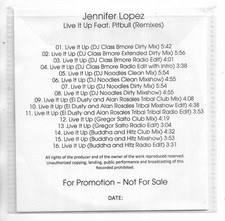 JENNIFER LOPEZ feat. PITBULL - LIVE IT UP * PROMO * 2013 * 16 TRACKS * RARE picture