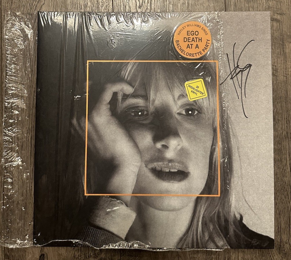 Hayley Williams SIGNED COVER Ego Death At A Bachelorette Party 2LP Yellow Vinyl