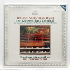 TREVOR PINNOCK ⸺ JS BACH concerto for harpsichords ⸺ ARCHIV LP STILL SEALED picture
