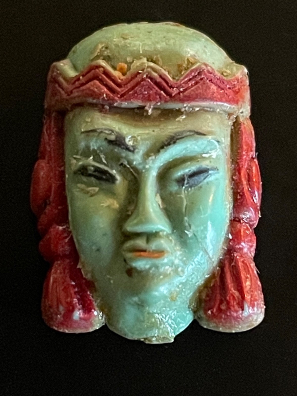 VTG Likely Selro Selini Asian Princess Face Resin Jewelry Insert Unmounted MCM