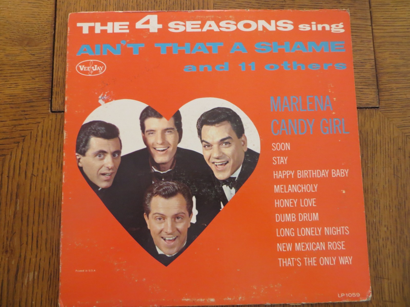 The 4 Seasons Sing Ain\'t That A Shame & 11 Others - 1963 VeeJay VJLP1059 LP VG+