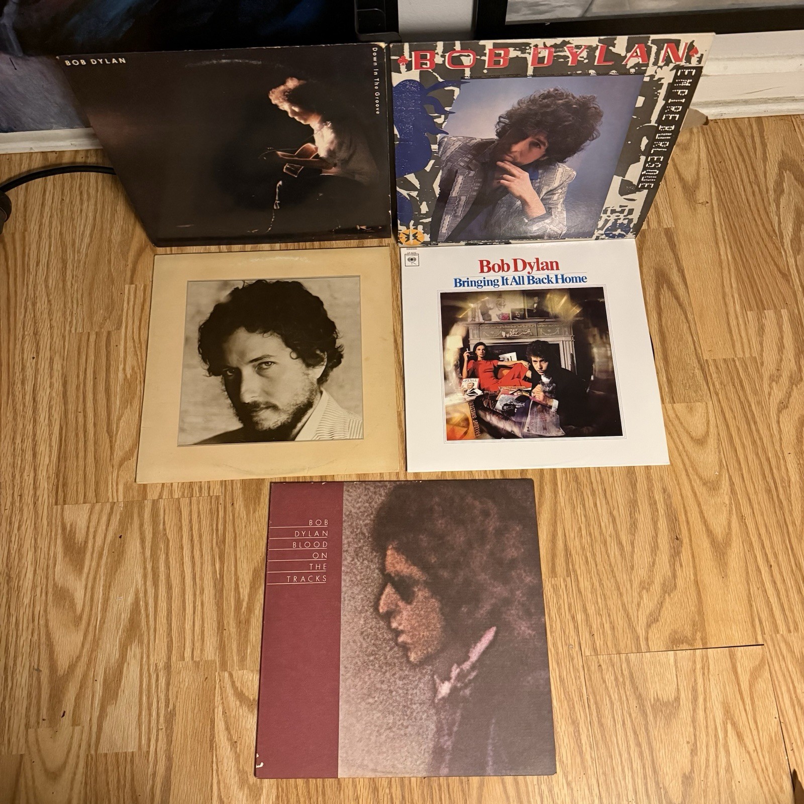(5) Bob Dylan Lot LPs Vinyl Records Albums Vintage Pre Owned