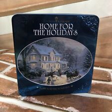 Thomas Kinkade Home for the Holidays Victorian Christmas CD's postcards tin  picture