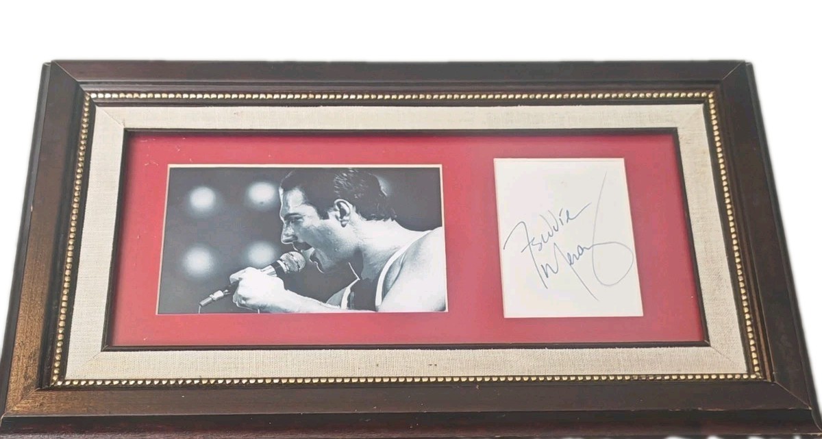 Freddie Mercury Handsigned Framed & Glazed Presentation - Stunning Piece With...