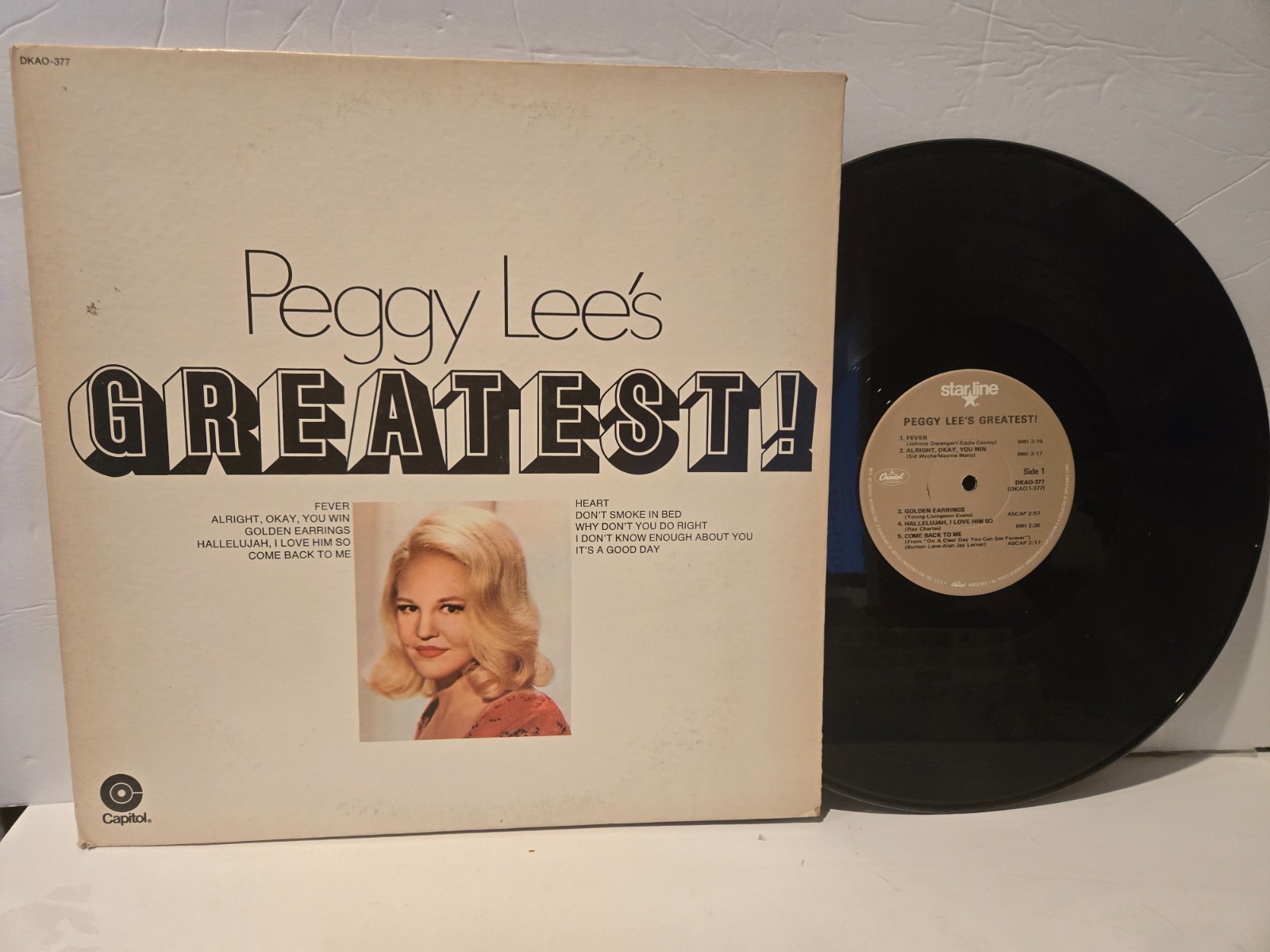 Peggy Lee’s Greatest Record LP- Tested