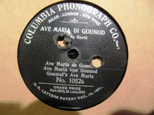 1905 ROMEO BERTI MILAN COLUMBIA Fleur de Lys 10526 Bach Gounod Ave Maria Record picture