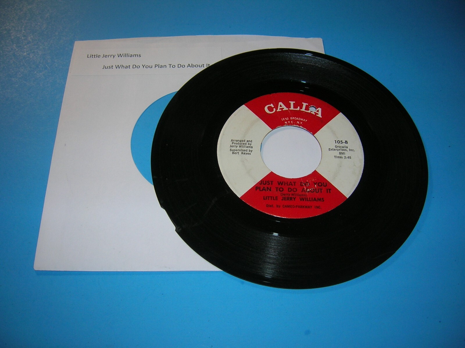 Soul 45  - Little Jerry Williams -  Just What Do You Plan To Do About It -  1965