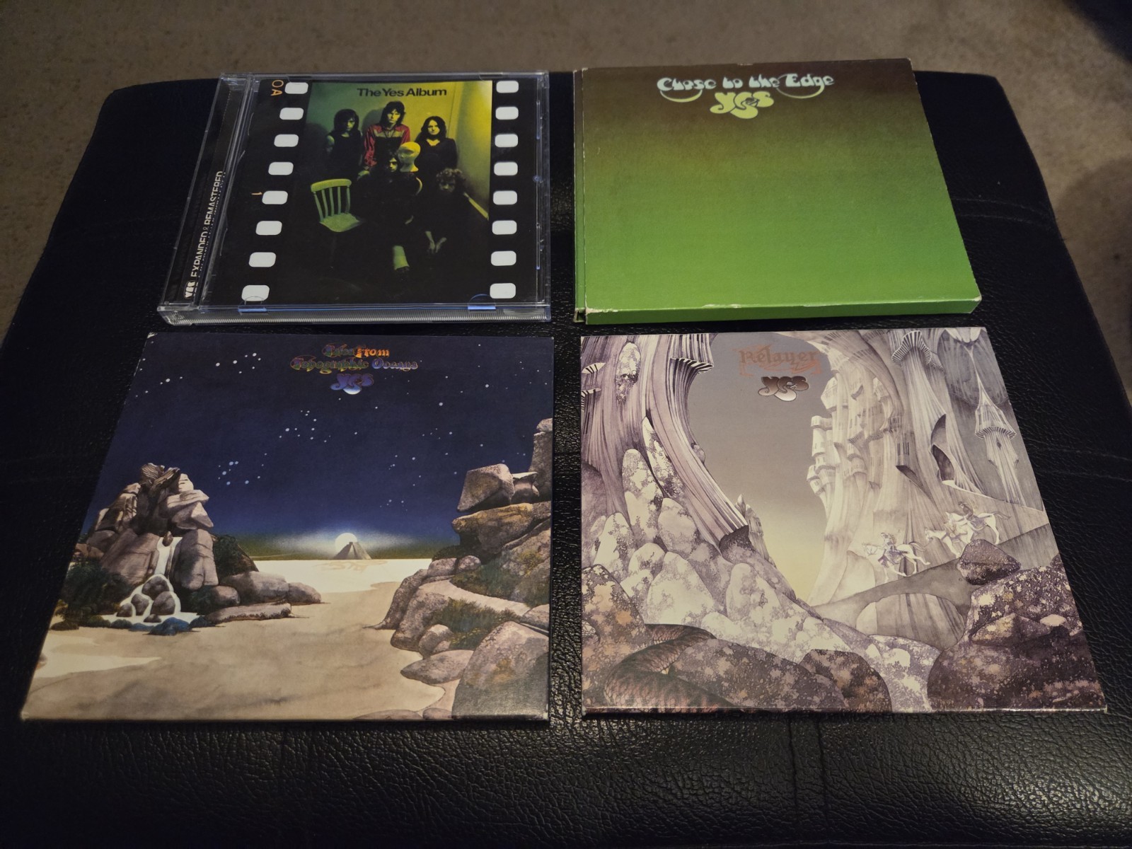 Yes 4 CD Lot. Rhino Remasters.  USED Close to the Edge Relayer Yes Album Tales.