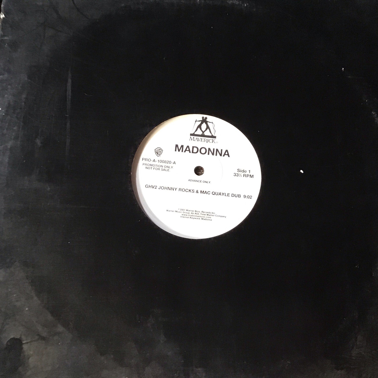 MADONNA GHV2 JOHNNY ROCKS & MAC QUAYLE REMIXES MAVERICK PRINT 2TRX OOP