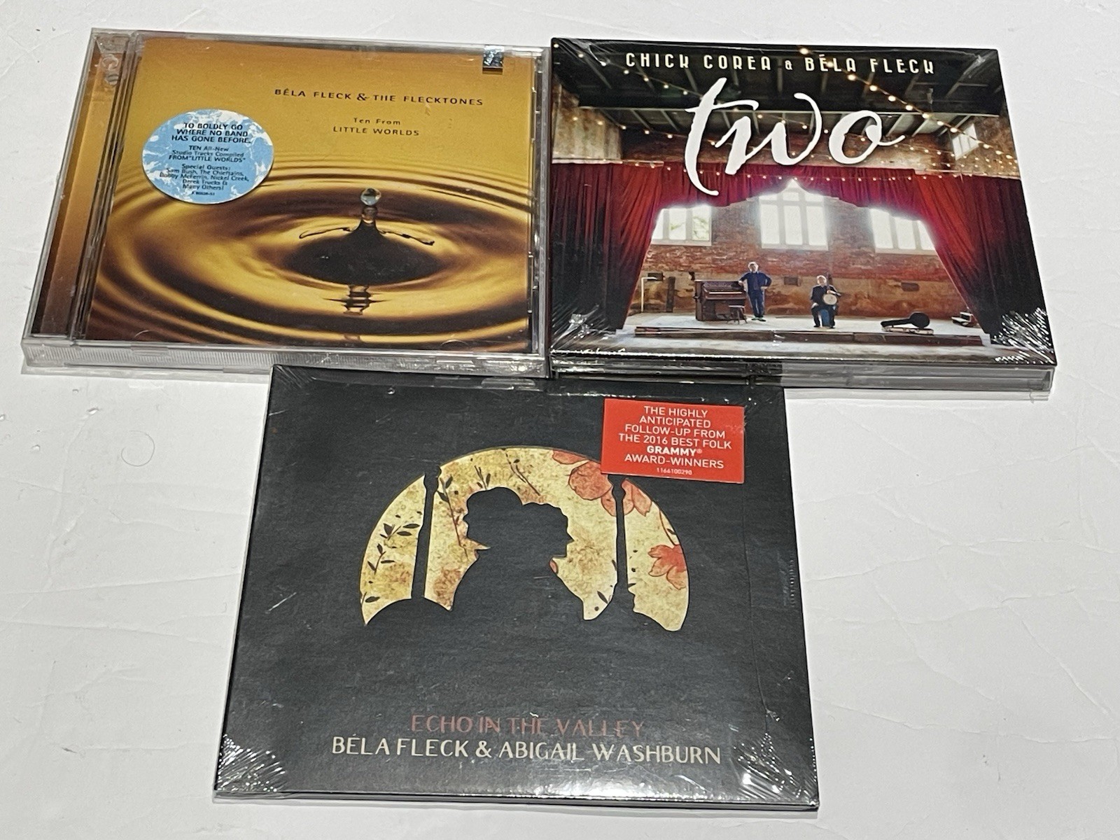 Bela Fleck CD Lot (3) Chick Corea Abigail Washburn Flecktones Two New Sealed