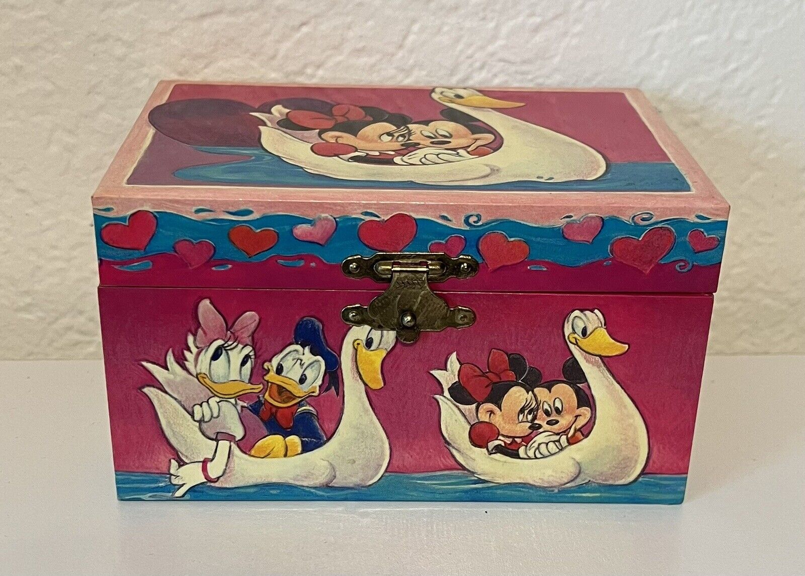 Disney Mickey for Kids Kreisler Minnie Daisy Wind Up Music/Jewelry Box Vintage