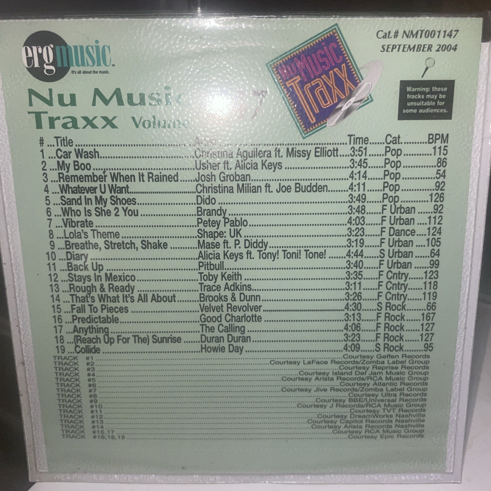 Erg Nu Music Traxx 147 September 2004