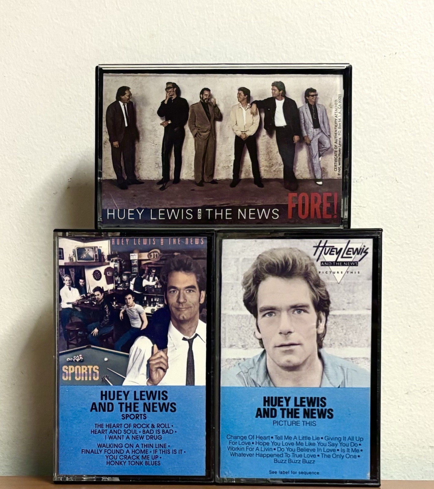 Huey Lewis & the News Cassette Tapes Lot Of 3: Sports, Fore & Picture This
