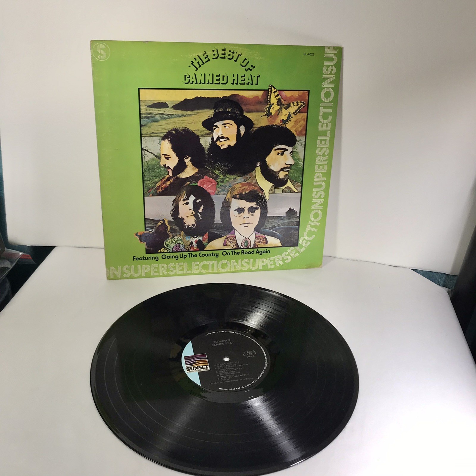 Vintage Rare Vinyl Canada Release The Best of Canned Heat Green Cover
