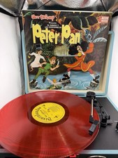 Vintage Disney Peter Pan Mexico LP Red Vinyl El Cuento Canciones WDM-20010 picture