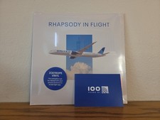 UNITED AIRLINES Rhapsody In Flight Air Zoetrope Blue Vinyl LP Record IN-HAND 🆕✅ picture