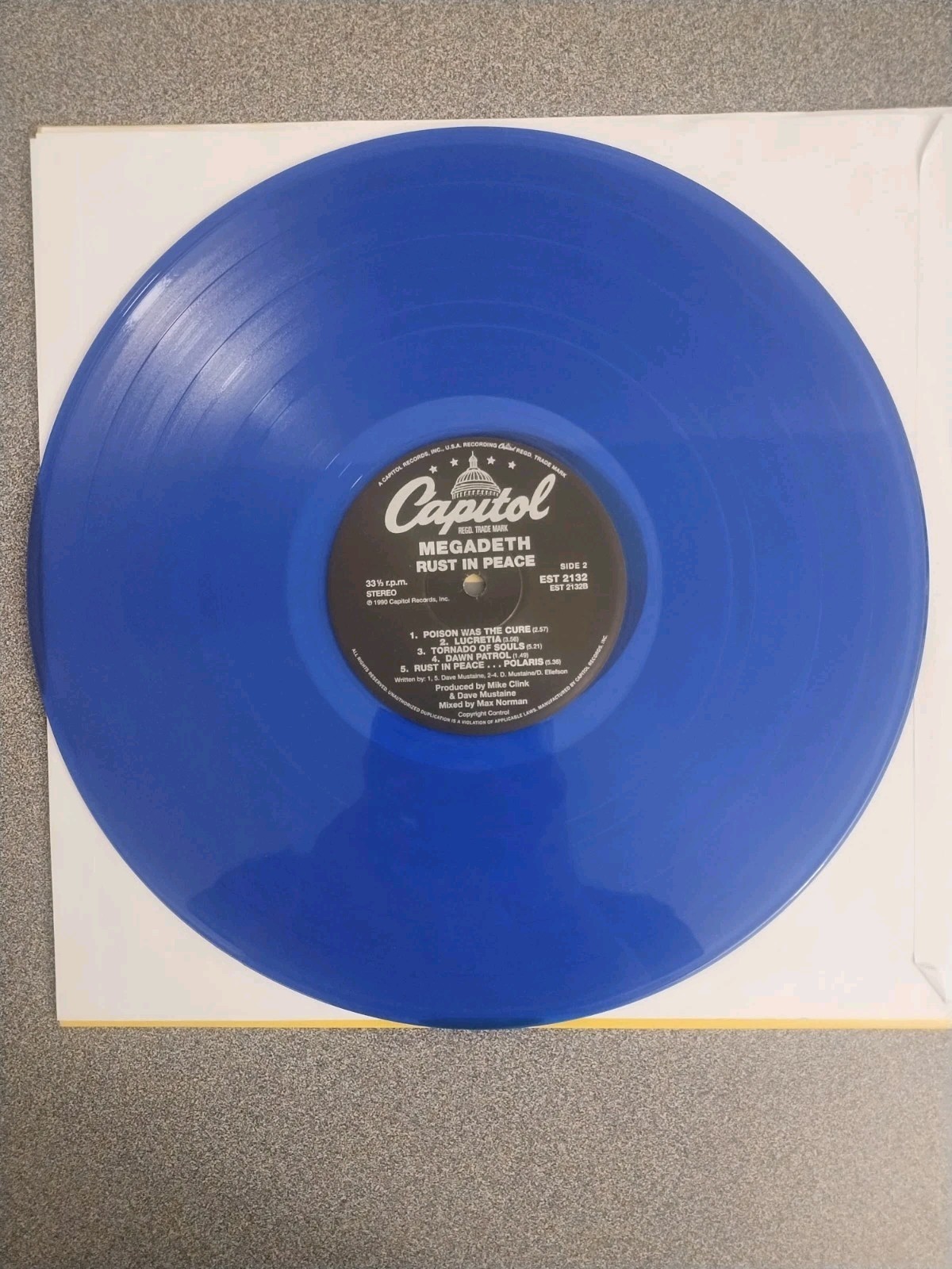 Megadeth Rust In Peace Blue Vinyl 2018 NM Shrink Limited Rare