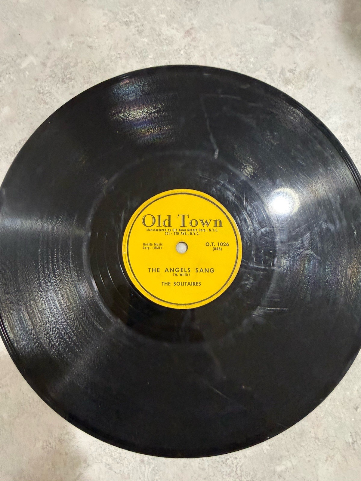 78 rpm -THE SOLITAIRES You\'ve Sinned / The Angels Sang - Old Town 1026 Doo Wop-G