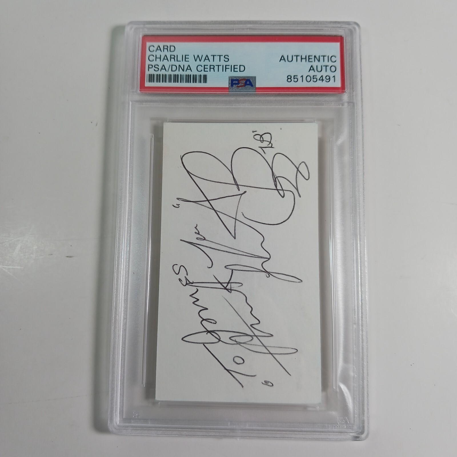 Charlie Watts signed Rolling Stones Fan Club Membership Card PSA