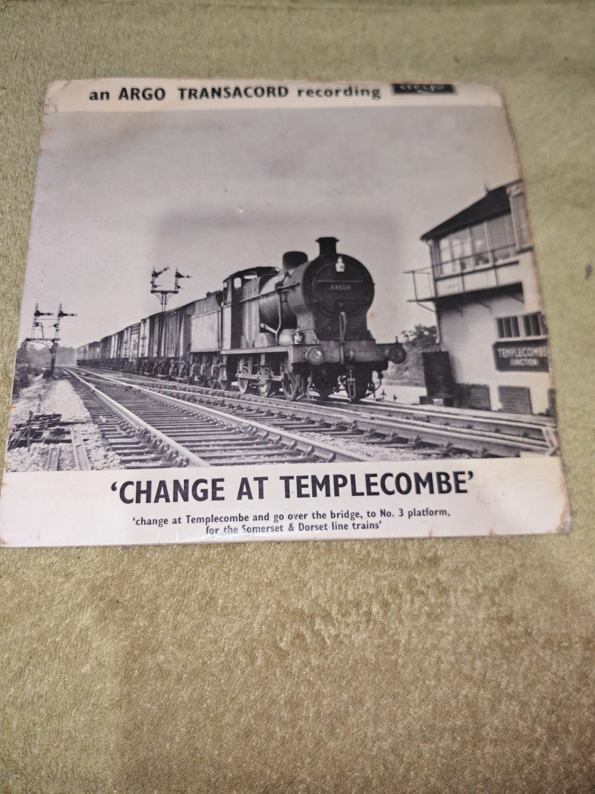 VINTAGE RAILWAY RECORD LP VINYL – ARGO CHANGE AT TEMPLECOMBE